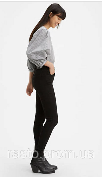 Жіночі чорні джинси скіні LEVIS 720 High-rise Super Skinny W25, W30L Л 720чер фото
