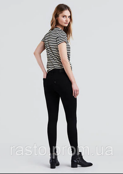 Жіночі чорні джинси скіні LEVIS 720 High-rise Super Skinny W25, W30L Л 720чер фото