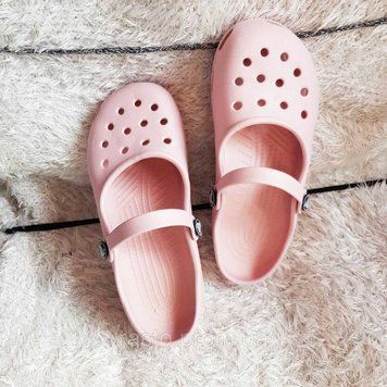 Кроксы фирмы Crocs 3-5 размера розовые пудровые (наш 35-36 размер) 2254473866 фото