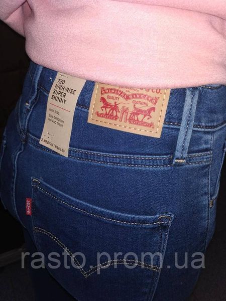 Женские узкие джинсы LEVIS 720 High-rise Super Skinny hipersoft скинни с высокой посадкой W26L28 Л720 софт фото