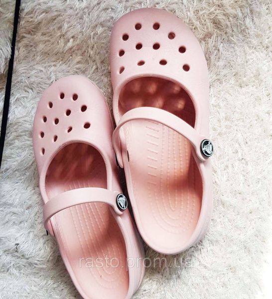 Кроксы фирмы Crocs 3-5 размера розовые пудровые (наш 35-36 размер) 2254473866 фото