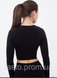 KidSportCrop Черный кроп топ с длинным рукавом из полированного хлопка для девочек 92,98, 104, 116, 122 1832223134 фото 2