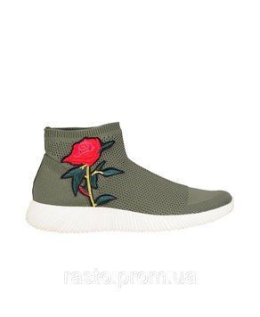 Кеды для девочки, девушки хаки на белой подошве 37 размер, 24 см 2255645759 фото