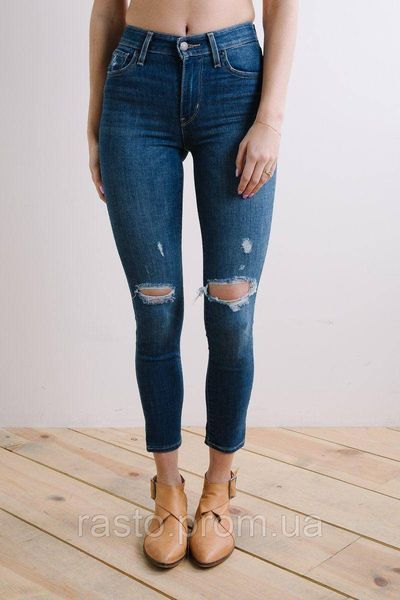 Женские джинсы с высокой посадкой LEVIS hight rise 721 синие дратые W25 L721dir фото