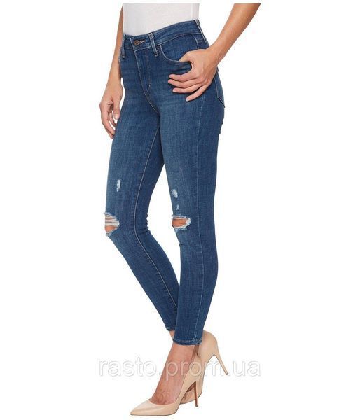 Женские джинсы с высокой посадкой LEVIS hight rise 721 синие дратые W25 L721dir фото