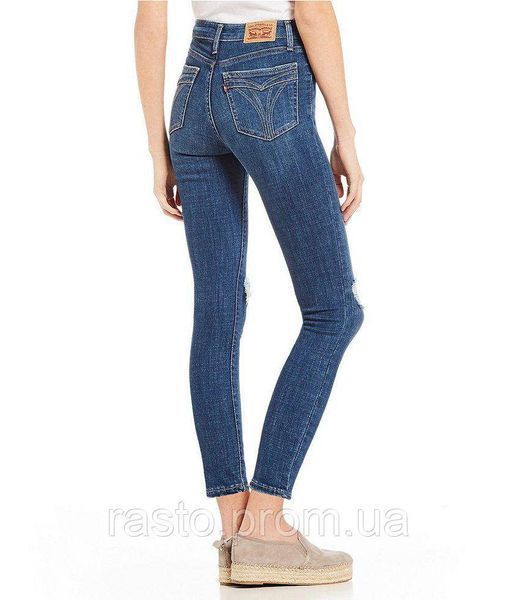 Женские джинсы с высокой посадкой LEVIS hight rise 721 синие дратые W25 L721dir фото