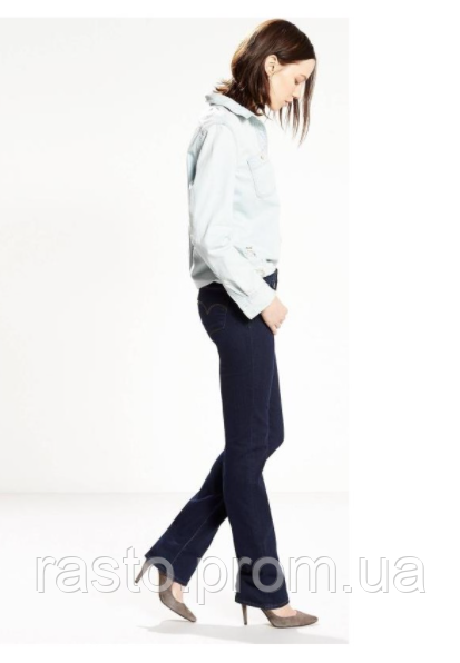 Женские темносиние джинсы LEVIS 714 straight W23 L32 инновационный стрейч 1394065570 фото