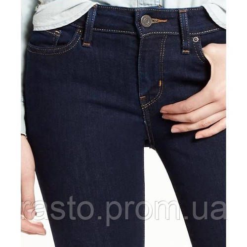 Женские темносиние джинсы LEVIS 714 straight W23 L32 инновационный стрейч 1394065570 фото