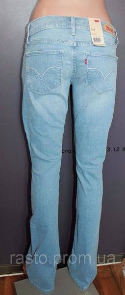 Джинсы levis 524 boot cut. Голубые классические джинсы W26 W30 Л14 фото