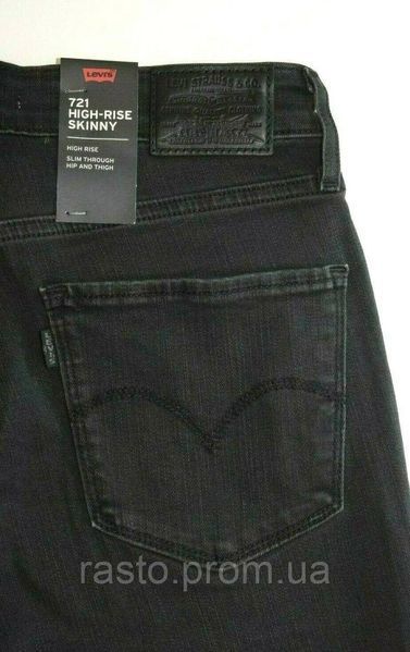 Женски джинсы LEVIS 721 скульптор скинни с высокой посадкой W27 оригинал США. Темносерые с бантиками . L721 bantik фото