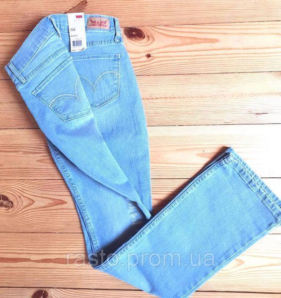 Джинсы levis 524 boot cut. Голубые классические джинсы W26 W30 Л14 фото