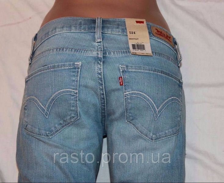 Джинсы levis 524 boot cut. Голубые классические джинсы W26 W30 Л14 фото