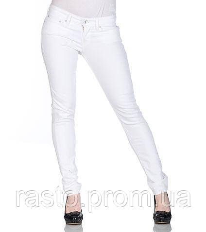 Белые женские джинсы Levis skinny укороченные с отворотом W30 (оригинал США) Последние! LevSSk2 фото