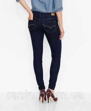 Джинсы скинни Levis 535 legginns superskinnyW32 плотные классика Л535 темносиние англ фото