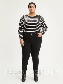 Черные джинсы скинни с высокой посадкой LEVIS hight rise skinny серия плюс W34 бедра 125-145 1156593120 фото