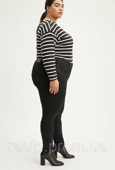 Черные джинсы скинни с высокой посадкой LEVIS hight rise skinny серия плюс W34 бедра 125-145 1156593120 фото