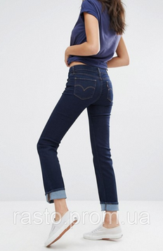 Женские джинсы Levis bold curve straight W25L32 темносиние оригинал США Л27 фото