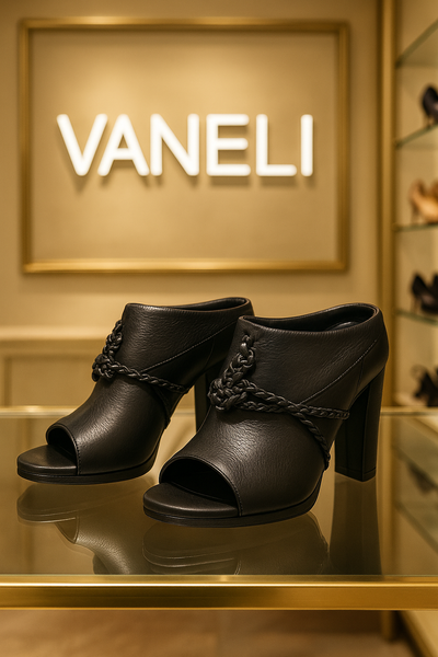 Итальянские кожаные сабо босоножки Vaneli 35,36, 37. Уценка.черн 492408429 фото