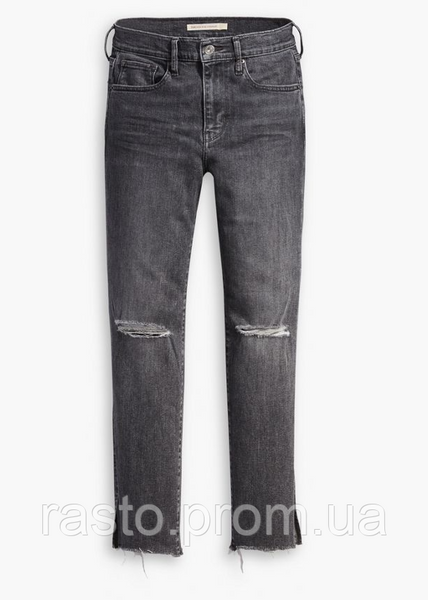 Прямые укороченные джинсы Levis 724 с высокой посадкой, размер W31 черные серые 1432032397 фото
