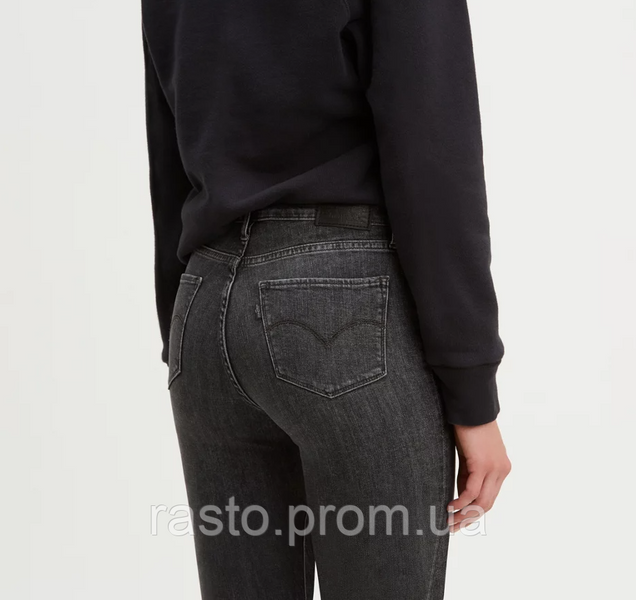Прямые укороченные джинсы Levis 724 с высокой посадкой, размер W31 черные серые 1432032397 фото