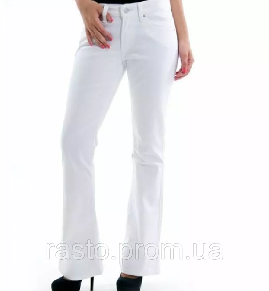 Женские белые джинсы с широкими штанинами Levi's 518 Boot Cut Jeans, 13 Medium (W31, W32) последние! Уценка LevSBoot1 фото