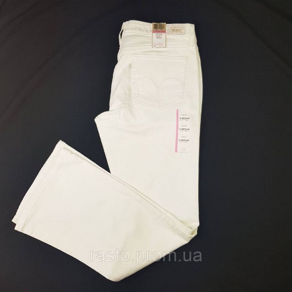 Женские белые джинсы с широкими штанинами Levi's 518 Boot Cut Jeans, 13 Medium (W31, W32) последние! Уценка LevSBoot1 фото