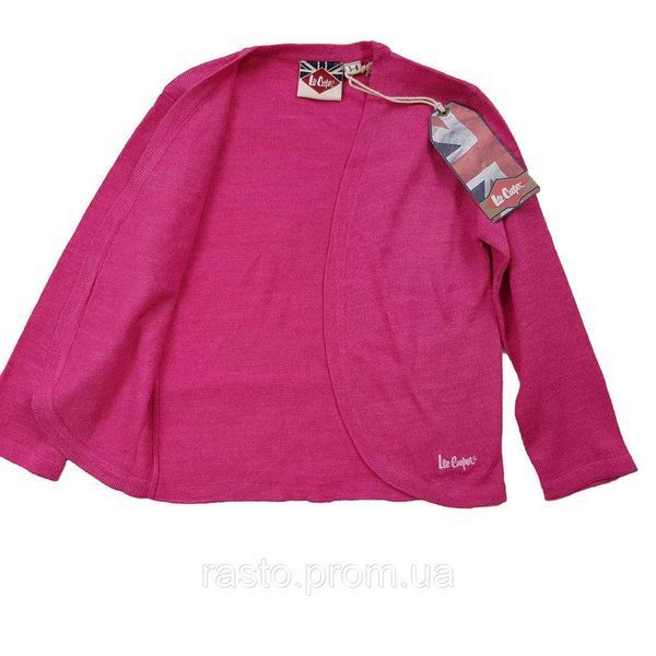 Малиновое разогревочное болеро кофта для девочки LEE Cooper 110,116,122 1640473953 фото