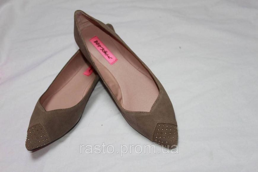 Бежевые замшевые балетки Betsey Johnson 37, 38, 39 535 фото