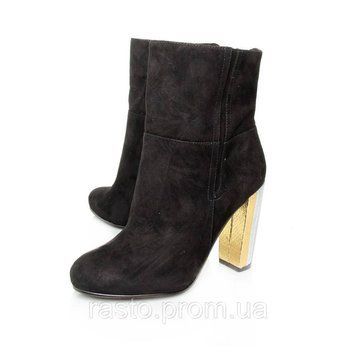 Черные замшевые сапоги полусапожки ботильоны Nine West на устойчивом каблуке, 37, 38 492408512 фото