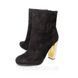 Черные замшевые сапоги полусапожки ботильоны Nine West на устойчивом каблуке, 37, 38 492408512 фото 1