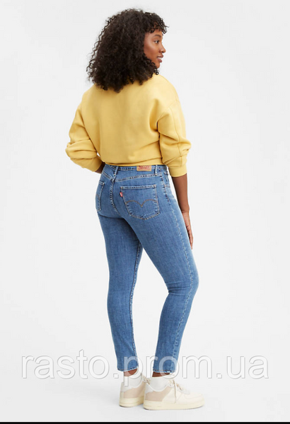 Синие джинсы скинни с высокой посадкой LEVIS 721 hight rise skinny серия плюс W34 большой размер L721S фото