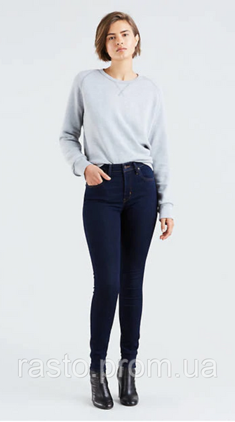 Темносиние джинсы c высокой посадкой LEVIS 721 W28, W31 оригинал США L721ts фото