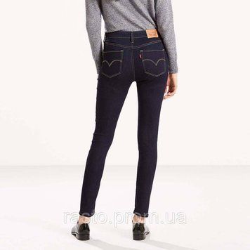 Темносиние джинсы c высокой посадкой LEVIS 721 W28, W31 оригинал США L721ts фото