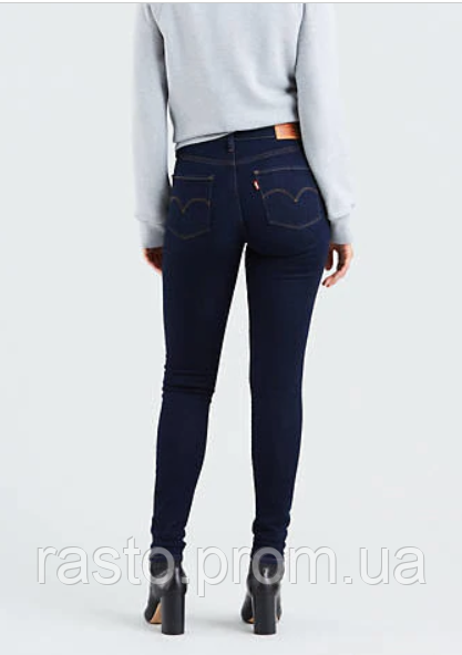 Темносиние джинсы c высокой посадкой LEVIS 721 W28, W31 оригинал США L721ts фото