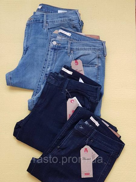 Женские классические прямые джинсы с высокой посадкой LEVIS 505 straight W30 L32 темносиние 1446004588 фото