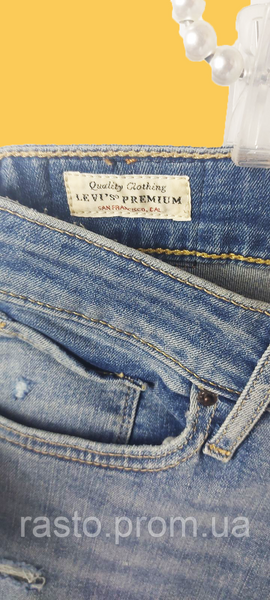 Женские джинсы с высокой посадкой LEVIS hight rise 721 синеголубые дратые W29. Сток. L721dir фото