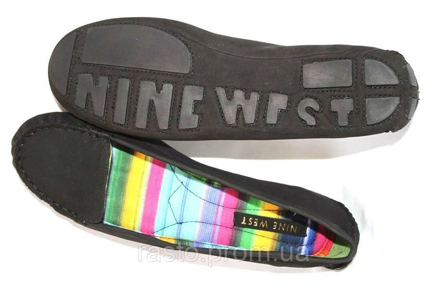 Мокасины топсайдеры черные Nine West, нубук 37.5, 38.5, 39 578 фото