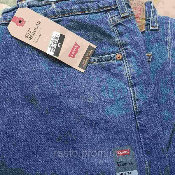 Мужские классические джинсы Levis 505 REGULAR FIT STRETCH JEANS W38L34 большой размер! 1645447927 фото