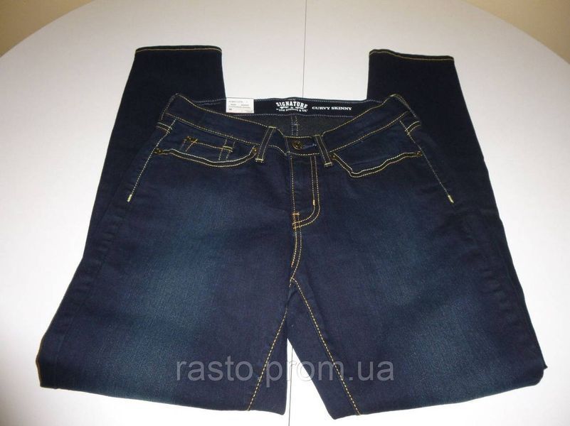 Темносиние женские джинсы из США Signature by Levi Strauss W28, W29, W30 492960302 фото