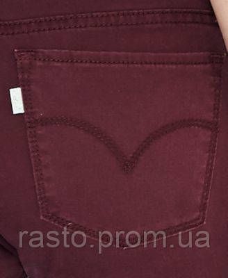 Джинсы LEVIS 710 skinny цвет марсала W25L30 из США оригинал бордовые L710bord фото