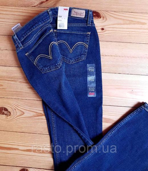 Женские джинсы Levis 524 bootcut темносиние W27 L34 классика ЛВ14 фото