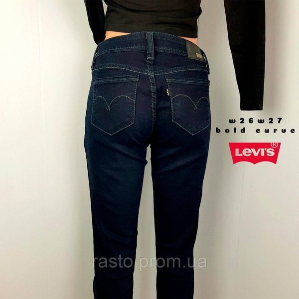 Женские темносиние зауженные джинсы скинни Levis bold curve low rise skinny. фигура "песочные часы" W26 W27 2304343029 фото