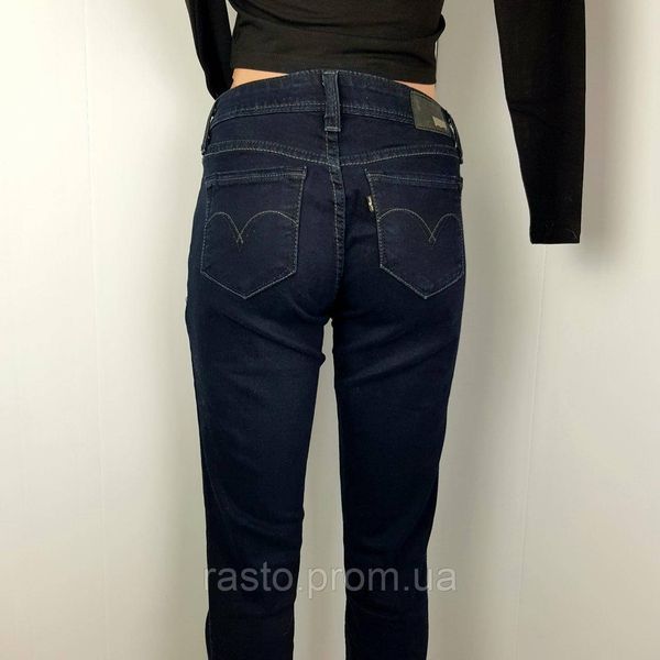 Женские темносиние зауженные джинсы скинни Levis bold curve low rise skinny. фигура "песочные часы" W26 W27 2304343029 фото