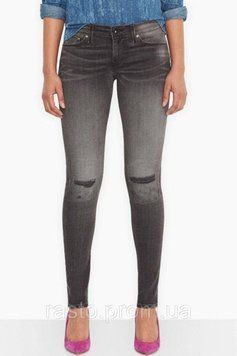 Женскиt джинсы Levis mid rise skinny Темносерые зауженные джинсы с средней посадкой LEVIS W30 LmidRiseSkinny фото