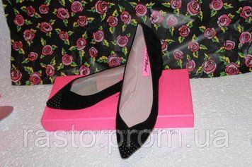 Черные замшевые балетки Betsey Johnson 36 размер 535 фото