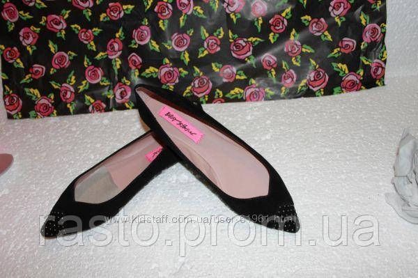 Черные замшевые балетки Betsey Johnson 36 размер 535 фото