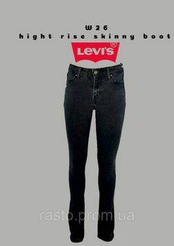 Женские джинсы скинни LEVIS mid rise Skinny Boot, размер W 26 черные серые. Стройнящая модель! 2310326018 фото
