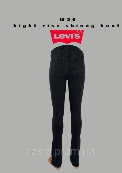 Женские джинсы скинни LEVIS mid rise Skinny Boot, размер W 26 черные серые. Стройнящая модель! 2310326018 фото