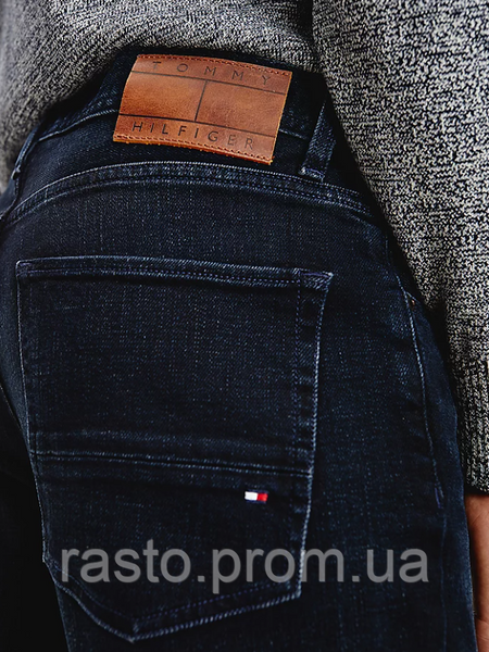 Мужские прямые темносиние джинсы TOMMY Hilfigger dentom straight W30 W31 1511089920 фото