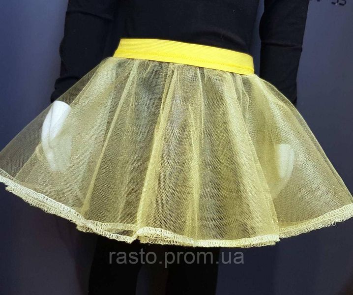 Жовта фатинова 3-шарова спідниця для танців туту 1720239654 фото